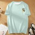thumbnail image 4 of Playeras De Hombre Camiseta Informal De Verano De Manga Corta Con Cuello Redondo Y Estampado De Letras Y Caras Para Hombre, 4 of 5