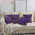 thumbnail image 3 of Purple Gold Marble Pillow Covers Set of 4 18"x18" Abstract Decorative Throw Pillow Cases for Sofa Couch Bed Chair Living Room Elevate Your Space with Luxurious Purple and Gold Cushion Covers, 3 of 6