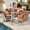 Coarse Orange Red, variant on Vcatnet Outdoor Patio Furniture Sets 8 Pieces Sectional Sofa Wicker Conversation Set with Swivel Glider Chairs and Solar Powered Coffee Table for Porch, Deck, Orange Red