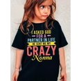 thumbnail image 1 of Sunny Days, Adorable 'I Have a Crazy Grandma' Girls' T-Shirt - Soft Cotton, Round Neck, Short Sleeve - Perfect for Spring/Summer Fun, 1 of 7