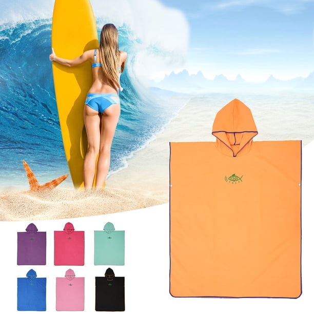 Poncho De Surf Que Cambia De Toalla Con Capucha, Manta De Playa De