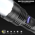 thumbnail image 4 of Outdoor Handheld Flashlight, Super Bright Flashlight Prevent Slip Aluminum Alloy Portable 5 Modes Rechargeable  For Adventure For Hiking, 4 of 8