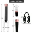 thumbnail image 6 of OPUX Air Pressure Wine Opener |Pump Wine Bottle Opener, Cork Remover Wine Accessories Tool Kit | Wine Gift Set with Aerator Pourer, Foil Cutter, and Vacuum Stopper, 6 of 7