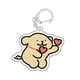 thumbnail image 4 of 2023 nuevo llavero de perro blanco pequeño de dibujos animados lindo acrílico maltés perro niña bolsa colgante paisaje decoración llavero regalos de joyería, 4 of 4