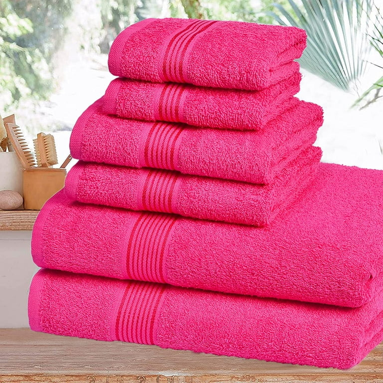 Belizzi Home Ultra Soft 6 Pack Cotton Towel Set, Contains 2 Bath Towels  28x55 inch, 2 Hand Towels 16x24 inch & 2 Wash Coths 12x12 inch, Ideal for  Everyday use, … in