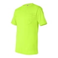 thumbnail image 5 of Bayside - High Visibility Safety Green T-Shirt for Men | 50/50 Cotton/Polyester Pocket Shirt, Classic fit 5.4 oz Pack of 9, Size S, 5 of 6