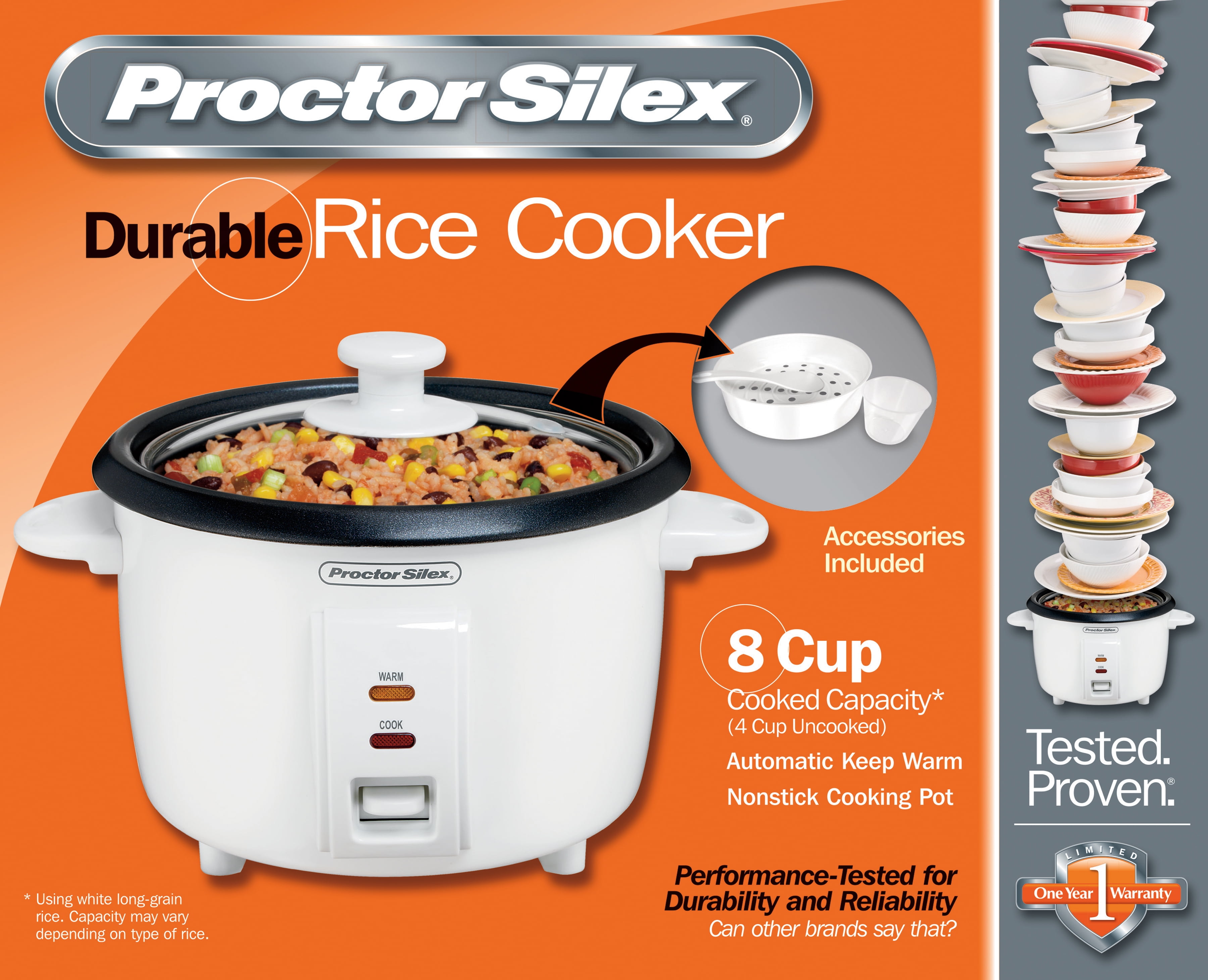 Proctor Silex White 8 Cup Rice Cooker