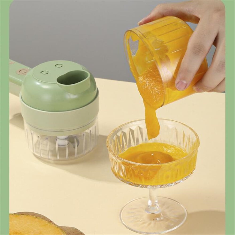 4 in1 Handheld Electric Vegetable Cutter Set Wireless Vegetable Chopper for  Garlic Chili Onion Slice