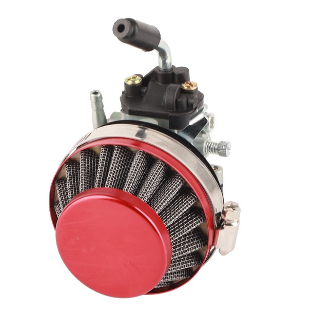 Carburador carburador de carreras rojo Filtro de aire de carburador Cable del acelerador de gas para motor de 2 tiempos motorizado ATV Quad 40cc 50cc 80cc ANGGREK Otros