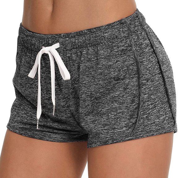 Aayomet 2023 Womens Shorts for Summer Casual Elastic High Waisted Ruffle Flowy Wide Leg Shorts Lightweight Beach Wear Shorts,Black M