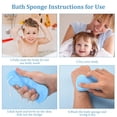 thumbnail image 3 of Esponja de baño exfoliante para ducha, limpia la piel de la suciedad y el exceso de aceite, eliminador de piel muerta para el cuerpo, 2 uds., 3 of 5