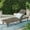 Grey, variant on Modern Outdoor Chaise Lounge in Teak & Acacia Wood – Adjustable, Breathable Design for Poolside, Patio, or Garden Relaxation