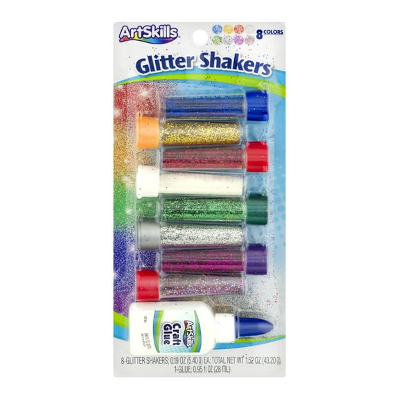 Artskills Glitter Shakers Ultra Fine Glitter, .19 oz, 8/pkg