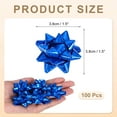 thumbnail image 2 of Uxcell Mini Star Gift Bows, 100 Count Small Laser Bows Blue, 2 of 6
