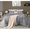 thumbnail image 2 of Juego de edredón King Utopia Bedding de 3 piezas con diseño de cachemir gris, 2 of 7