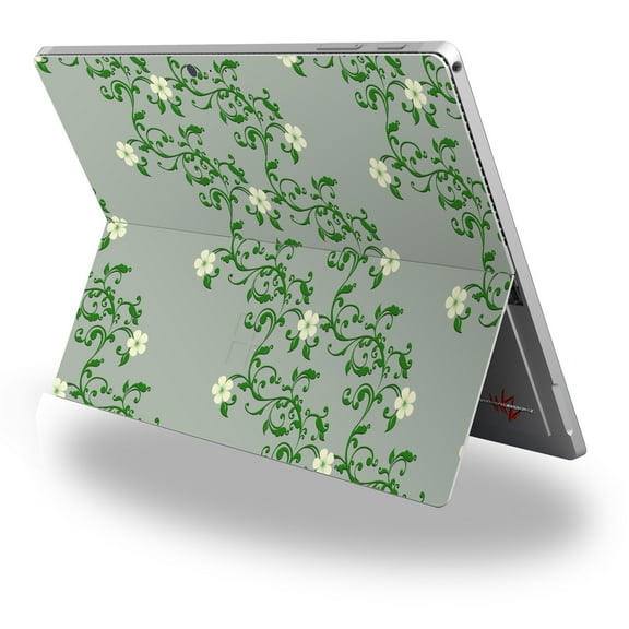 Decal Style Vinyl Skin for Microsoft Surface Pro 4 - Victorian Design Green - (SURFACE NOT INCLUDED)