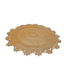 4 ft. x 4 ft. Primary Color Round Braided Jute Rug Area Rug For Home Decor