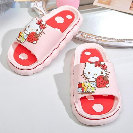 

Sanrio Hello Kitty Children‘S Slippers Anime Kuromi Summer Cartoon Anti Slip Sandals Cute Baby Wears Beach Shoes Outside Gift ZZ