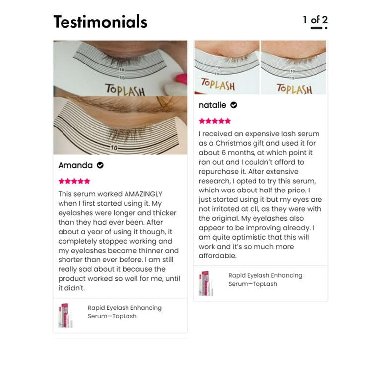 Toplash Eyelash Growth Serum & Eyebrow Enhancer, 6ml - Walmart.com