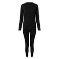 thumbnail image 6 of vigerkar Womens Thermal Base Layer Set – Long Sleeve Shirt & Leggings for Cold Weather – Lounge Set for Women (Black, S), 6 of 8