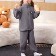thumbnail image 2 of Sweatsuits 2 Piece Outfits for Boys Girls Long Sleeve Top and Sweatpant Pant Sets Comfy Fall Clothes Sportswear (5 Years, Dark Gray #A), 2 of 7
