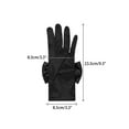 thumbnail image 2 of INSPIRE CHIC Women's Satin Gloves Elegant Wrist Length Full-Finger Glove with Bow Decor One Size Black, 2 of 6