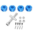 thumbnail image 1 of Adaptador de accionamiento de cubo de rueda de metal de aluminio de 12 mm y 7 mm para acoplador combinador de control remoto 1/10 Azul, 1 of 8
