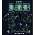 thumbnail image 2 of Girl's Pokemon Bulbasaur Retro Grid  Graphic Tee Navy Blue Small, 2 of 4
