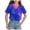 Dark Purple, variant on Girls Pleated Ruffle Short Sleeve Shirts Kids Summer Crewneck T-Shirts Fashion Tops Tees 5-14 Years(Purple,3-4 Years)