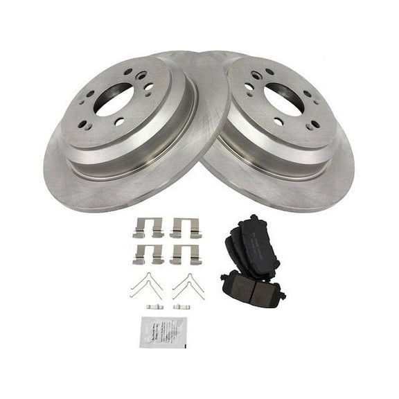 Rear Brake Pad and Rotor Kit - Compatible with 2017 - 2019 Honda Ridgeline 2018