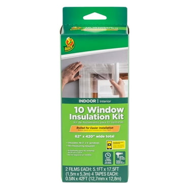 Duck Brand 62 in. x 420 in. Rolled Insulation Film Window Kit, Fits up to 10 Windows
