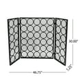 thumbnail image 2 of Koda Modern Three Panel Iron Firescreen, Black Silver Finish, 2 of 12