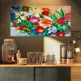 thumbnail image 1 of Bouquet de Fleurs Colorées - Grande Toile Murale Florale, 1 of 3