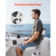 thumbnail image 4 of Boat Seat,High Backrest,Folding Fishing Boat Seat with Thickened Sponge Cushion&Waterproof PVC Leather,Aluminum Alloy Hinges,Flip Up Boat Seat for Boats,Yachts,Ships,Black&Grey, 4 of 12