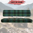 thumbnail image 4 of ZIATUBLES 2-Piece UTV Seat Covers Set, Universal Front Seat Protectors for Side by Sides, Easy Install Polyester Cover for Kawasaki Mule Use Mud Rain Resistance, Dark Green Black Plaid, 4 of 8