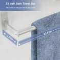 thumbnail image 5 of Hotel Towel Racks for Bathroom Wall Mounted,  24 Inch Towel Shelf for Bathroom, 3-Tier Bathroom Towel Rack with Tower Bars, Brushed Nickel, 5 of 6