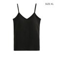thumbnail image 3 of Qarigey Chaleco Camiseta sin mangas Correa ajustable Camisones amigables con la piel Flaco Sexy Push-Up Ropa Tops Buena elasticidad Blanco S Prendas para la parte del cuerpo Negro SG Qarigey AP011309-04B, 3 of 6