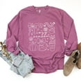 thumbnail image 3 of Cozy Season Coquette Icons - Womens Garment Dyed Long Sleeve, 3 of 8