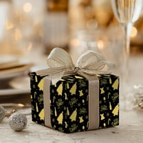 Christmas New Year Wrapping Paper Set of 3 – Gift Wrap Paper with Trees Fireworks Happy New Year Print, 27.6x19.7 Inch Offset Paper for Holiday Presents DIY Party Decor Card Making Photo Backdrop