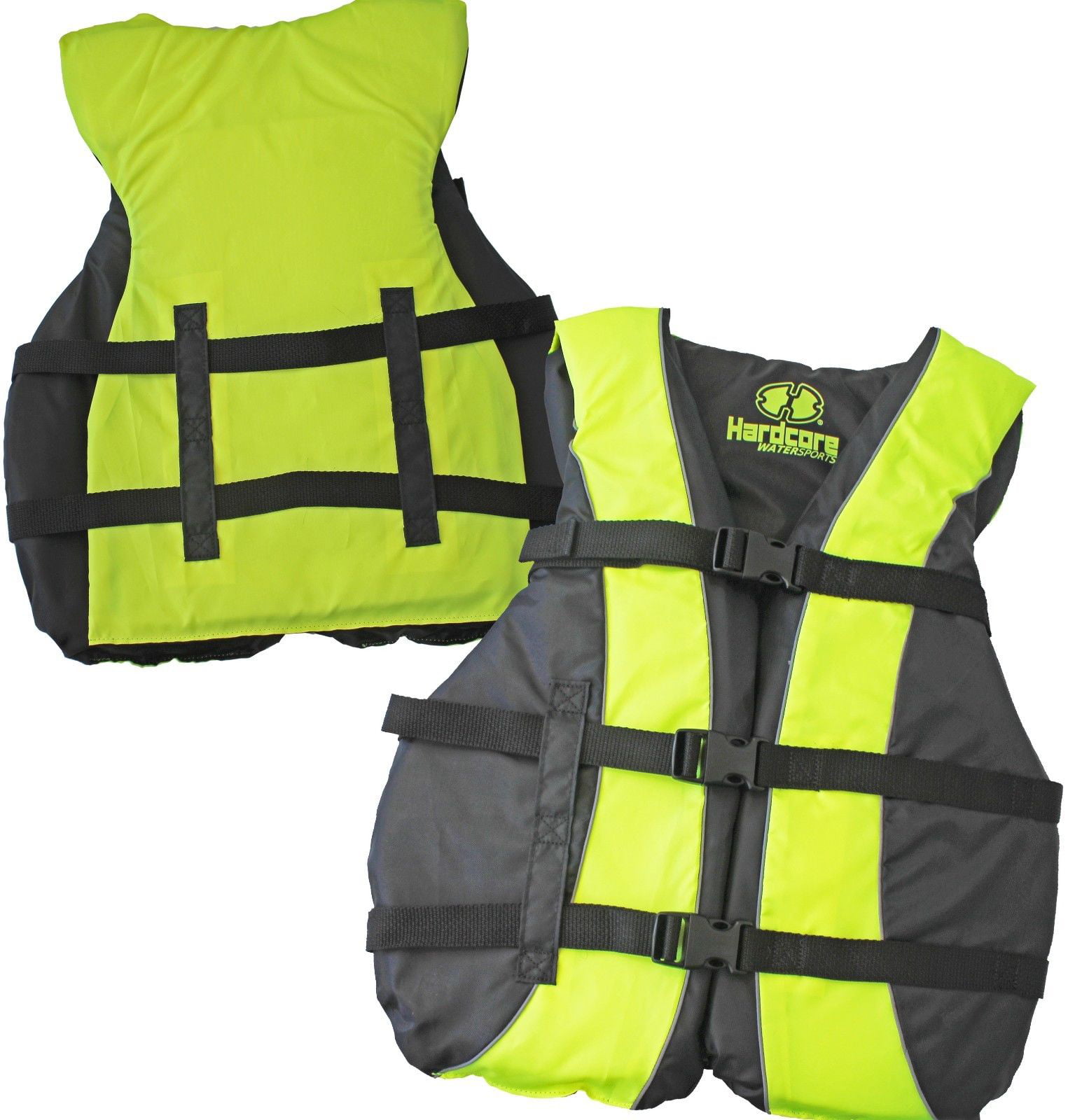 3 PACK Universal Adult Life Vest Flotation USCG Ski Jacket PFD Bright Yellow 