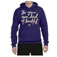 thumbnail image 2 of Positivity saying Pop Culture Unisex Graphic Hoodie Sweatshirt, Purple, Small, 2 of 3