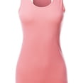 thumbnail image 4 of A2Y Women's Basic Solid Soft Cotton Scoop Neck Racer-Back Tank Top, 4 of 6