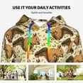 thumbnail image 4 of Haiem Cute Squirrel with Green Leaves for Men's Fashion Hoodies & Sweatshirts with Kangaroo Pocket,Hooded Sweatshirt with Eye-catching Drawstrings-X-Large, 4 of 7