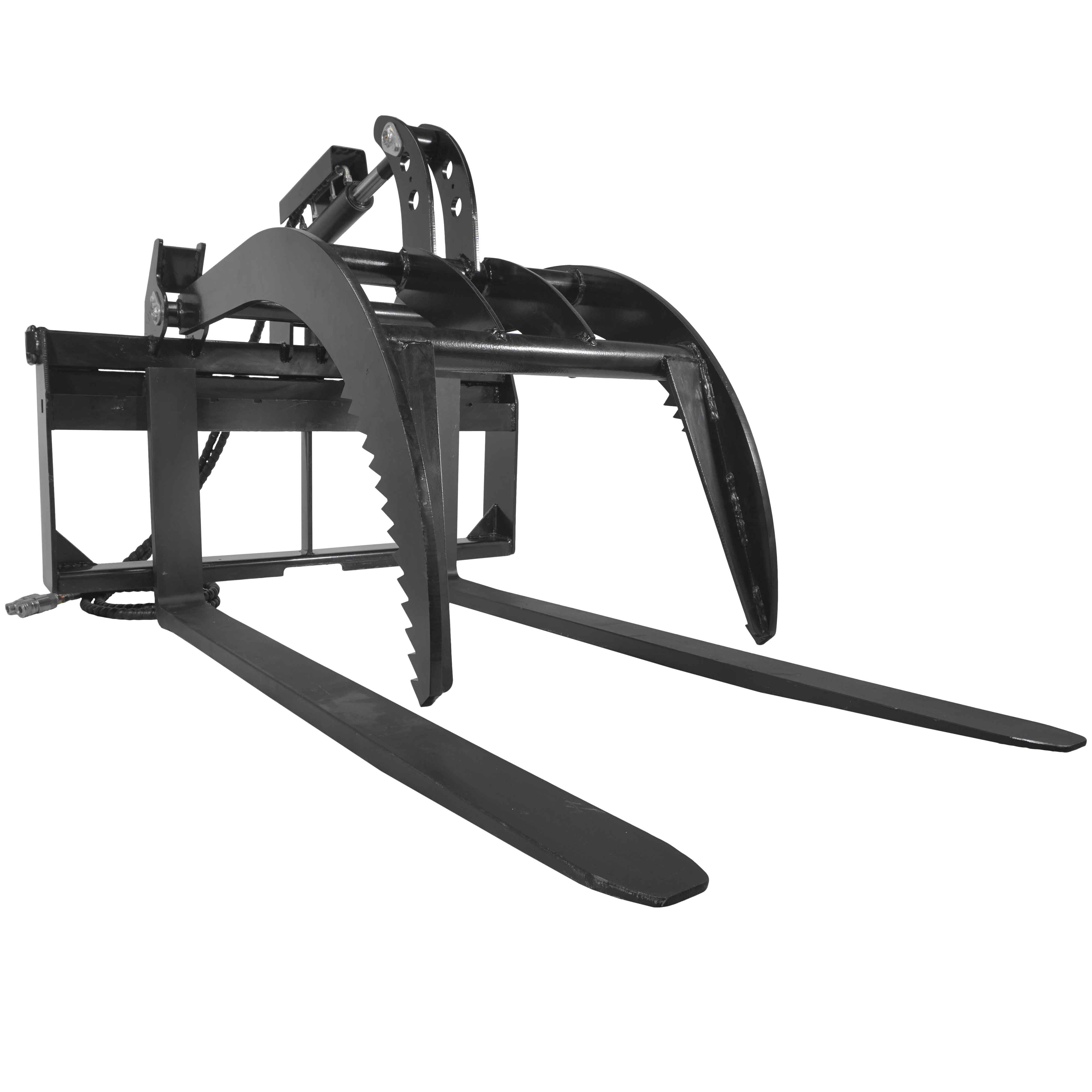 60" Pallet Fork Grapple Attachment Skid Steer Loader Tine Rake Bucket