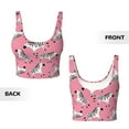 thumbnail image 5 of Picia Cute Cartoon Zebra Sports Bra for Women,Padded Strappy Sports Bras Medium Support Yoga Bra with Removable Cups,Running Yoga Bra-Small, 5 of 9