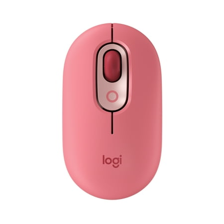 Logitech POP Mouse, Wireless Mouse with Customizable Emojis, SilentTouch Technology, Precision/Speed Scroll, Bluetooth, Heartbreaker