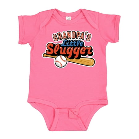 

Inktastic Grandpa s Little Slugger Gift Baby Boy or Baby Girl Bodysuit