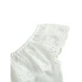 thumbnail image 4 of Qiylii Toddler Girls 2Pcs Summer Outfits, Strap Ruffle Tops + Denim Shorts, 4 of 6