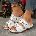 thumbnail image 6 of longantii Womens Orthopedic Sandals Arch Support Summer Flat Sandals Lightweight Non Slip Slip on Orthopedic Slippers Vacation Beach 2026 New Orthopedic Shoes White, 6 of 6