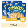 (2 pack) Pop Secret Microwave Popcorn, 100 Calorie Butter Flavor, 1.1 oz Mini Bags, 12 Ct